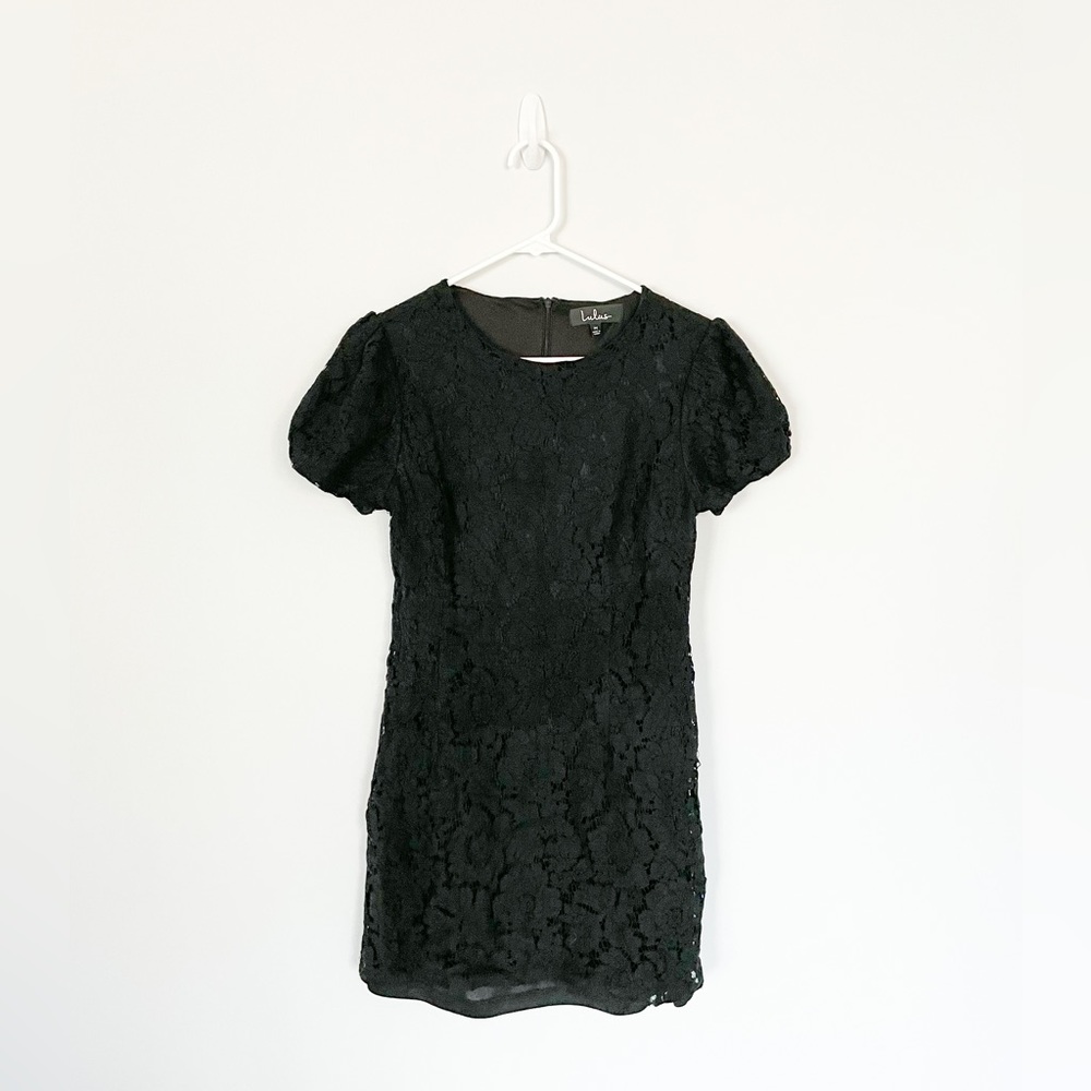 Lulu's Black Lace Dress